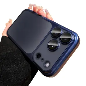 Transparent Ultra-Thin Matte Shockproof Protective PC Phone Case for iPhone 17/16/15/14/13/12/11/pro Max/plus, Lens Glass Protection New Arrival