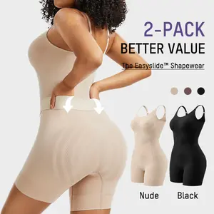 SHECURVE 2 Piece Easyslide Shapewear Tummy Control Butt Lifter Faja Back Pull Down Bodysuit Scruntch with Back Bone Support & Cotton Gusset for Women Postpartum Everyday SHECURVE 2 Piece Easyslide Shapewear Tummy Control Butt Lifter Faja Back Pull Down Bodysuit Scruntch with Back Bone Support & Cotton Gusset for Women Postpartum Everyday