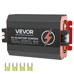VEVOR 12V 60A to Battery Charger, 750W, On-Board Battery Charger for Lead-Acid, Lithium, AGM, GEL, and Flooded Batteries, Smart Multi-Stage Charging, for RVs, Commercial Vehicles, Boats, Yachts