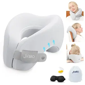 Jiaao Travel Pillow - Memory Foam Neck Pillow for Airplane, Car & Home - Comfortable & Supportive