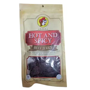 Bucees Hot and Spicy Beef Jerky- 4oz bag of Robust Flavors, Tender Strips of Protein Packed Snack Food high protein