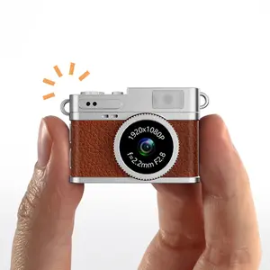 Mini Digital Camera 1080P Student Campus Vintage Rechargeable, Small Thumb Portable Pocket Camera for Travel, Automatic Mode, Hybrid Autofocus