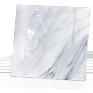 Peel and Stick Backsplash Tiles, 10 count 12"x12" White Marble Wall Tiles, PVC Self Adhesive Wall Panels, Stick  Backsplash for Kitchen, Shower, Bathroom, Living Room