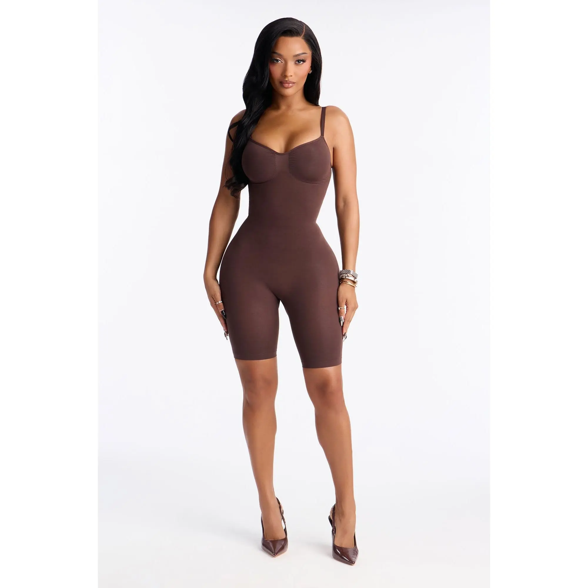 Nova Sculpt Seamless Strong Compression Thigh Shaping Bodysuit - Coco