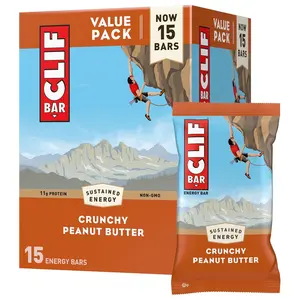 CLIF Bar Crunchy Peanut Butter Energy Bars - 15 Packs, Organic Oats, High-Quality Protein, Non-GMO, Plant-Based, Healthy Protein Snack for All Ages tiktokshopspringglowup