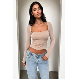 Andre Long Sleeve Top - Beige