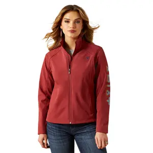 10062307 Ariat Women's Logo Softshell Conceal Carry Jacket - Burnt Russet