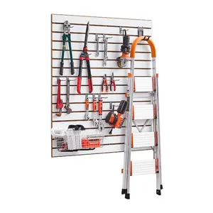 VEVOR Slat Wall Paneling, 8x 4 ft, PVC Garage Slatwall with Accessories, Grey Slat Wall Easy - to - Install Adjustable Slatwall Panel with Coupling Structure DIY Cutting, Fits for Storage Display