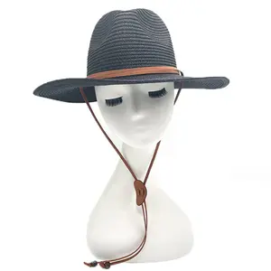 Summer Straw Hat Korean Velvet Rope Panama Hat Men and Women Denim Sunshade Sunscreen Hats