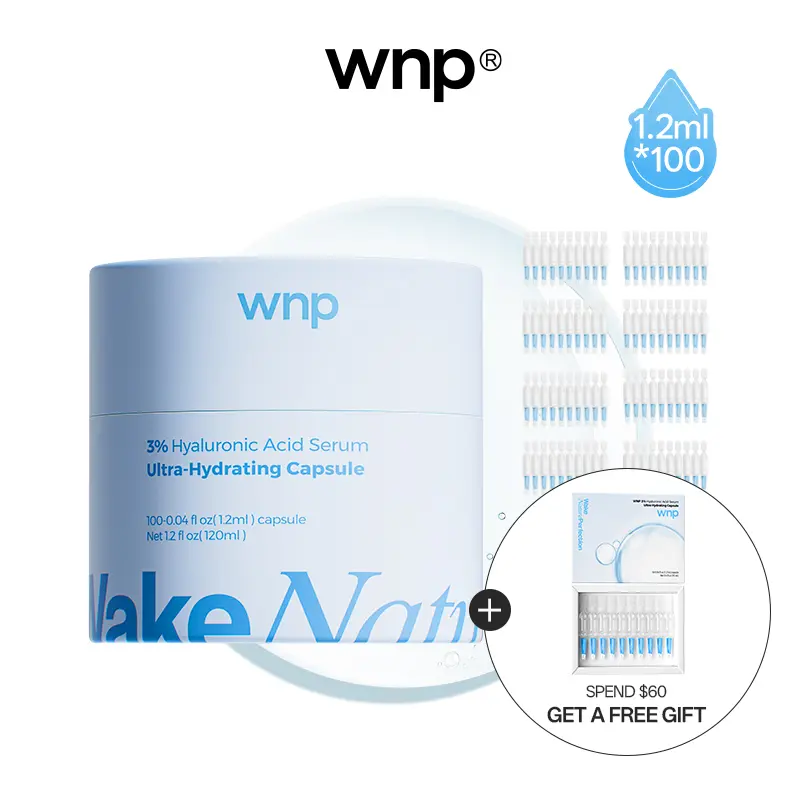 [WNP Official] Ultra-Hydrating Serum – Vegan | 4D Hyaluronic Acid Tubes × 100 | Hydrating | 3% Hyaluronic Acid for Glass Skin | Single-Use Vials | Comforting Hyaluronic Acid Skincare summerwins