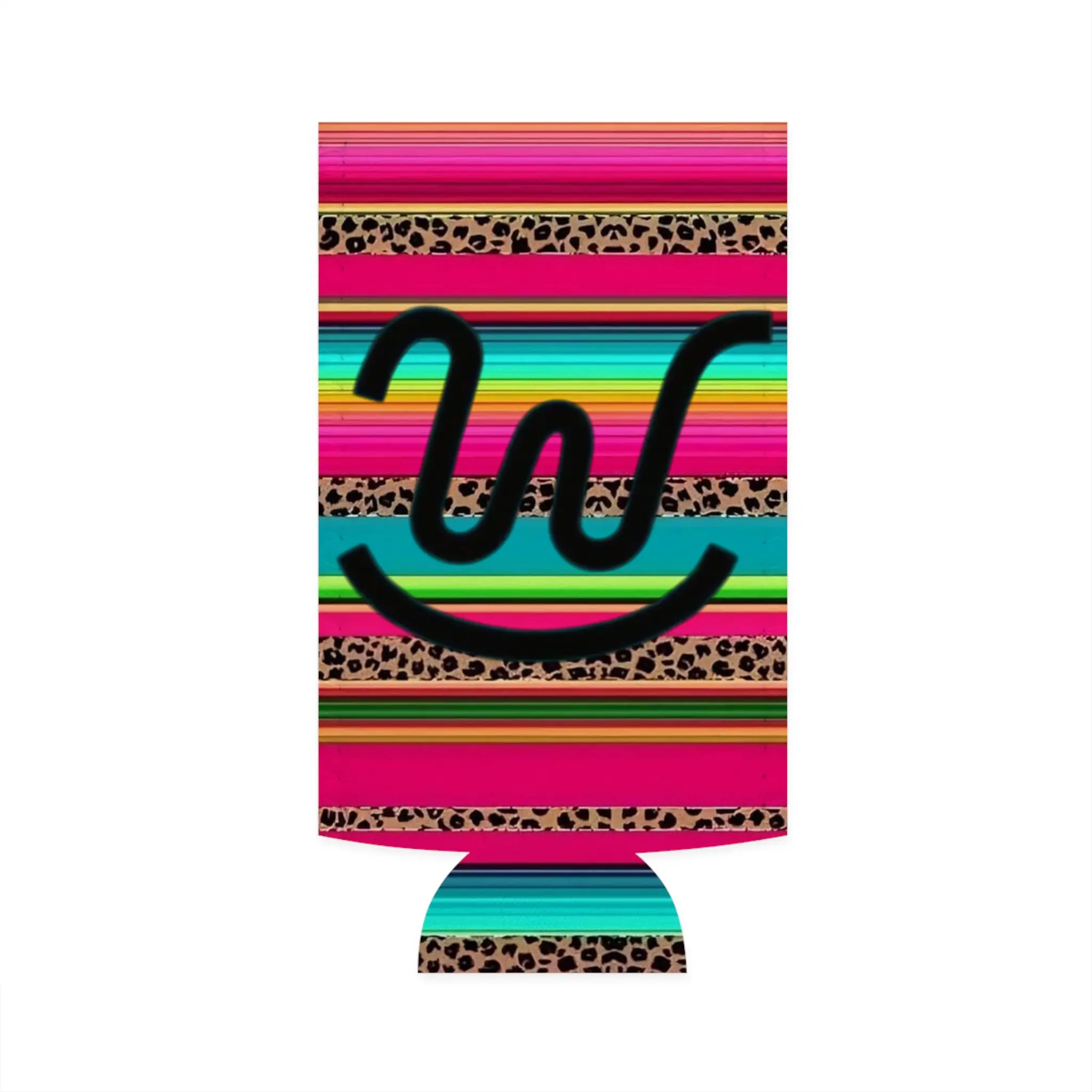 Vibrant Striped Slim Can Cooler, Fun Beverage Insulator for Parties, Outdoor Events, Summer Picnics, Gifts for Trendy Friends