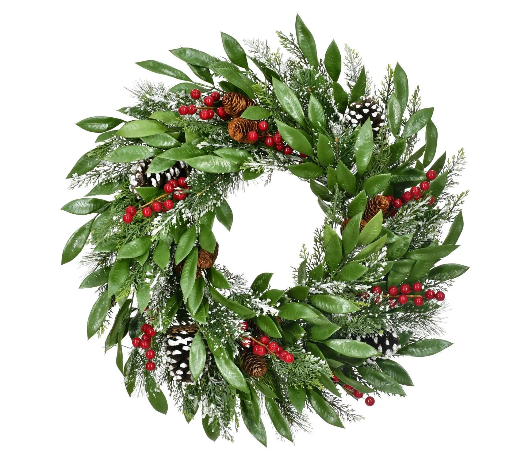 Fraser Hill Farm 25-In. Mixed Leaf Wreath Dooror Wall Hanging