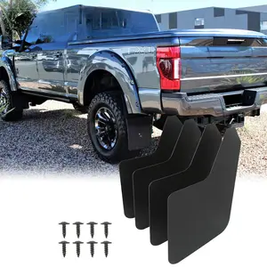 Truck Mud Flaps Splash Guards Flexible Fender Flares Black for Ford F-250 F-350