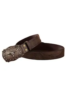 Unisex Boho PU Leather Western Cowboy Cowgirl Belt, Multifunctional Western Style Jeans Print, Perfect Gift for Men, Casual All-Season Wear, Pu Leather Belts