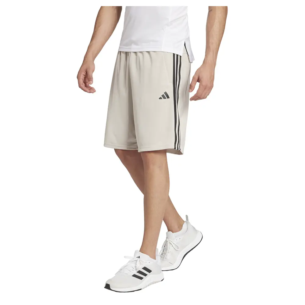 adidas Mens Train Essentials Striped Shorts Training Casual Bottoms Casual Moisture Wicking - Beige