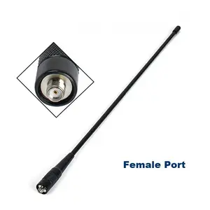 Female Port Antenna, 14.96 Inch SMA-Female Dual Band VHF/UHF High Soft Whip Antenna for Baofeng UV-5R(All), BF-F8HP PRO, 5RH, K5PLUS, BF-888s UV-K5