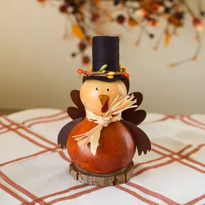 Hand-Crafted Turkey Gourd - Westley Tiny - Fall Decor