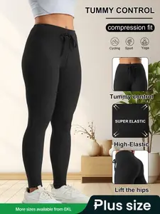 Women's High Waist Casual Fashion Pants, Plus Size Wool Knit Ribbed Wide Leggings, Casual Stretch Waist, Belted Design, Adjustable Drawstring, Soft, Comfortable & Stylish, Perfect for Daily Wear