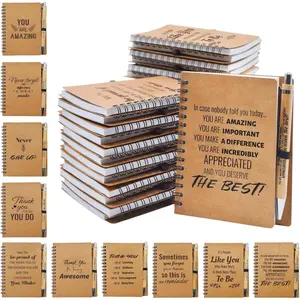 20 count Employee Appreciation Gifts Bulk - 10 Sets of Inspirational Notebooks with Motivational Pens, Small Notepads for Coworkers, Office Staff, Team, Volunteer, Nurse, Teachers, Thank You Gifts
