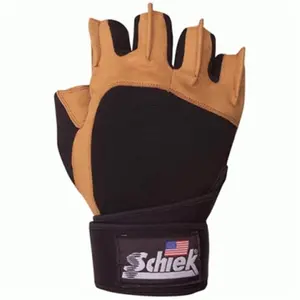 212 MAIN Schiek Sport Power Gel Lifting Glove - Half Finger, Padded Palm, Synthetic Leather, Lifting Wrist Straps, Wrist Wraps, Weightlifting Aid (XL Size)