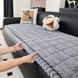 1 PC Thick Plush sofa cover, Couch Cover, Washable Dustproof Sofa Slipcover, Pet-Friendly Non-Slip Sofa Pad, Soft Washable Sofa Mat , Anti-Scratch Furniture Cover for Living Room Decor, Sectional/Loveseat/Sofa Seating Area Protector