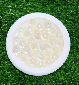 16mm Double Layer White Acrylic Beads – 5 Pack