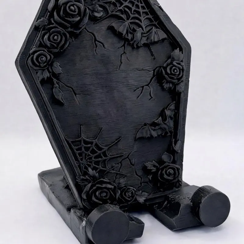 The Necrobloom Coffin Phone Stand
