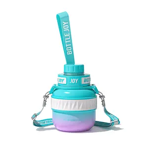 BOTTLE JOY Stainless-Steel Water Bottle: Leakproof Lid, Perfect Sip, Double Insulated, Eco-Friendly, Dishwasher Safe & Stylish Strap, Kids Water Bottle, Gifts for Kids (Violet Mermaid, 16 oz)