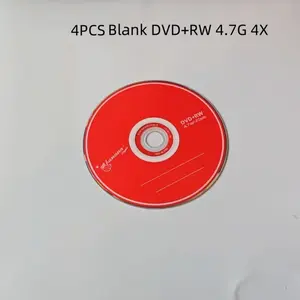 Rewritable Blank DVD+RW, 4.7gb Capacity 4x Speed Rewritable Discs, Durable Data Storage Media for Home & Office Use, Data Backup