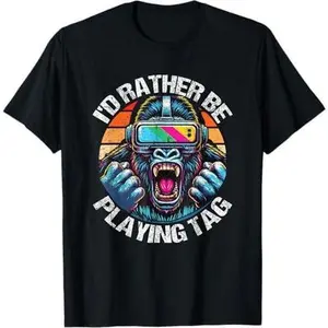 I'd Rather Be Playing Tag Gorilla Monke Tag Gorilla VR Gamer T-Shirt
