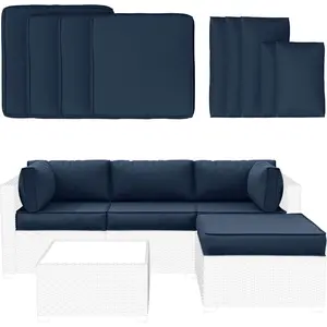 9 count Outdoor Patio Furniture Cushions Covers Replacement  & Fadeness for 5 Pack Outdoor Couch Cushions Covers Set,Covers Only