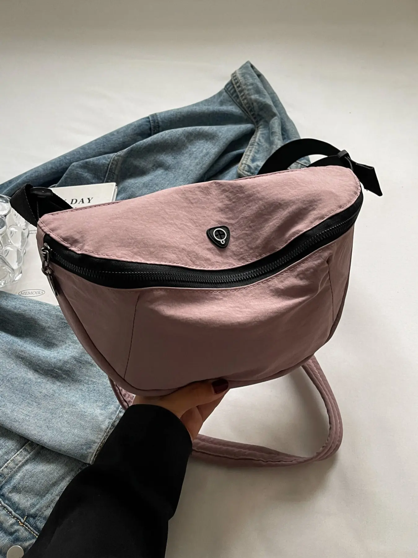 Women's Fashion Versatile Solid Color Crossbody Bag, New Lightweight Simple Shoulder Bag, Trendy and Stylish Backpack for Girls