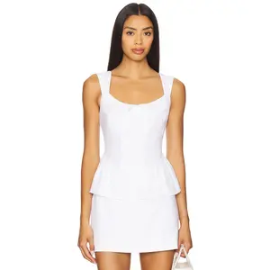 Elodie the Label Gaia Linen Top in White