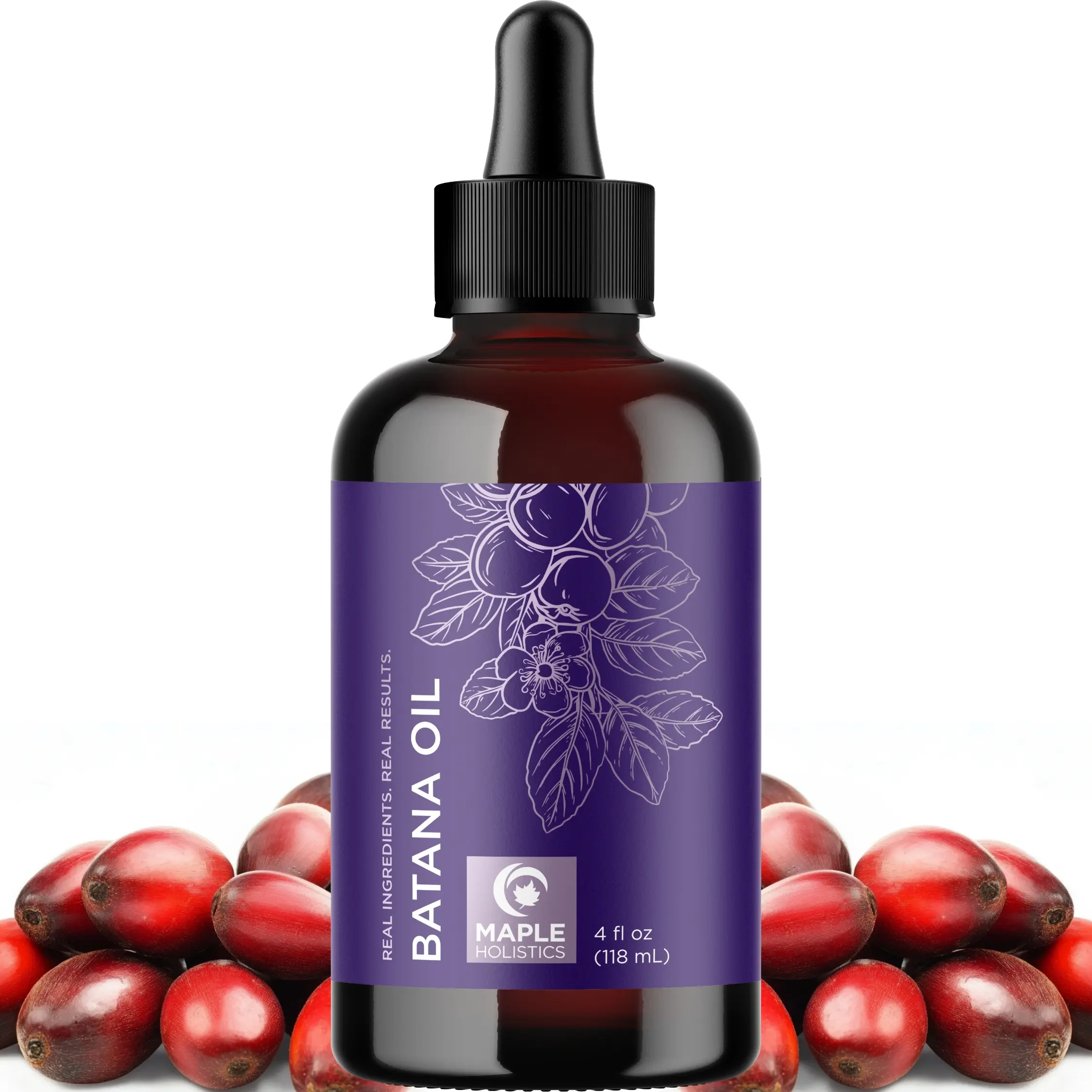 Pure Batana Oil for Hair Growth - Cold Pressed Unrefined Batana Oil for Hair Skin & Nails - Moisturizes & Nourishes to Support Radiance - Vegan Non-GMO Hexane Free Dermatologist Tested (4 Fl Oz)