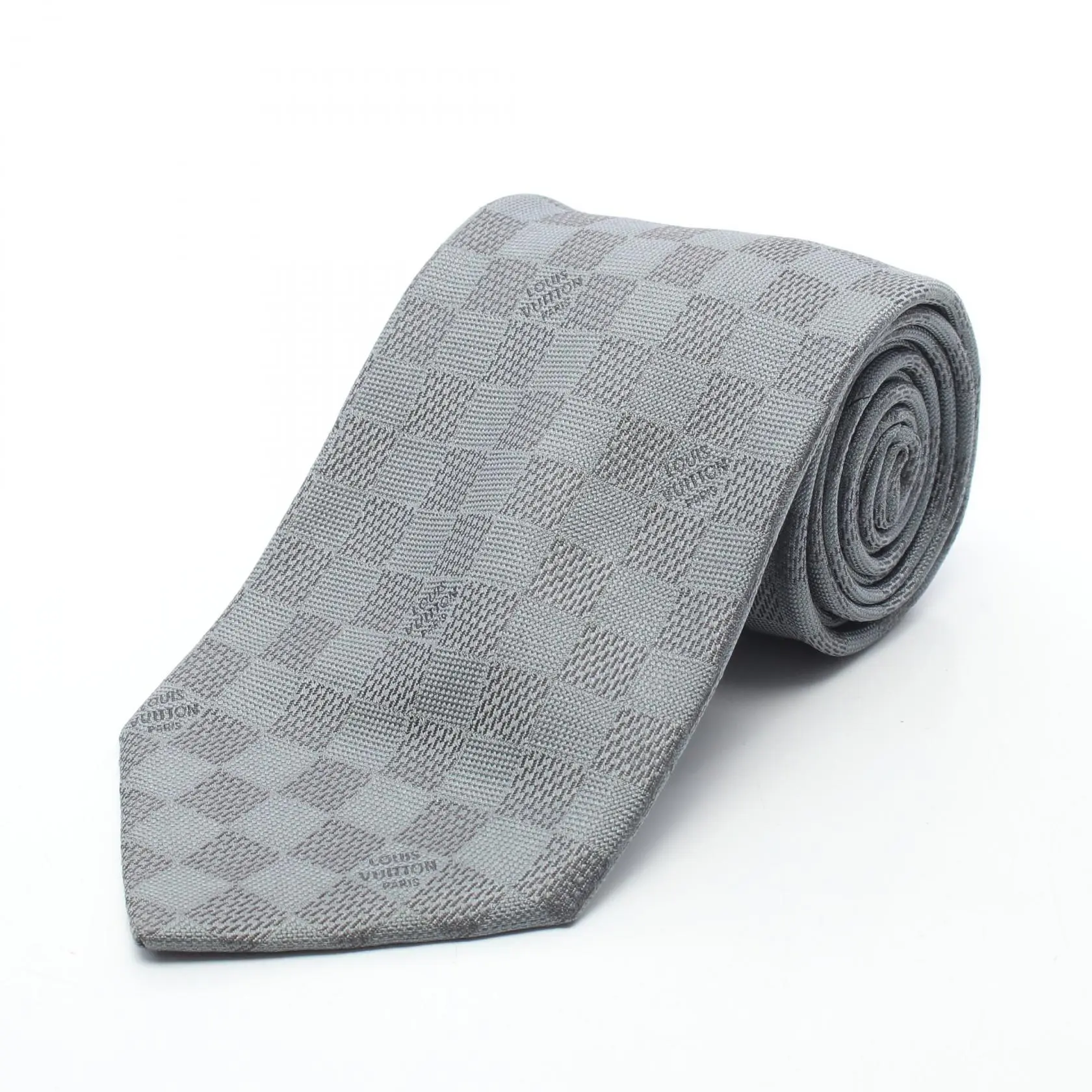 Pre-owned Louis Vuitton Silk Small Leather Goods Damier Tie