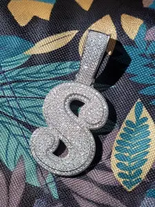 Square Letter Pendant Necklace, Statement Necklace, Brass Cubic Zirconia Hip Hop Personalized Daily Wear Jewelry for Women Two Tones Initial Necklace 18K Gold Plated 5A CZ A-Z Pendant