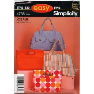 Simplicity 4736 It's So Easy Craft Pattern Bags Purses New Uncut