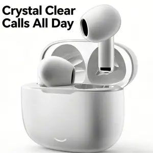 Bluetooth-compatible 5.0 Compatible Wireless Earbuds, 24-Hour Battery Life, Touch Control, In-Ear Hands-Free Calling, Rechargeable Design