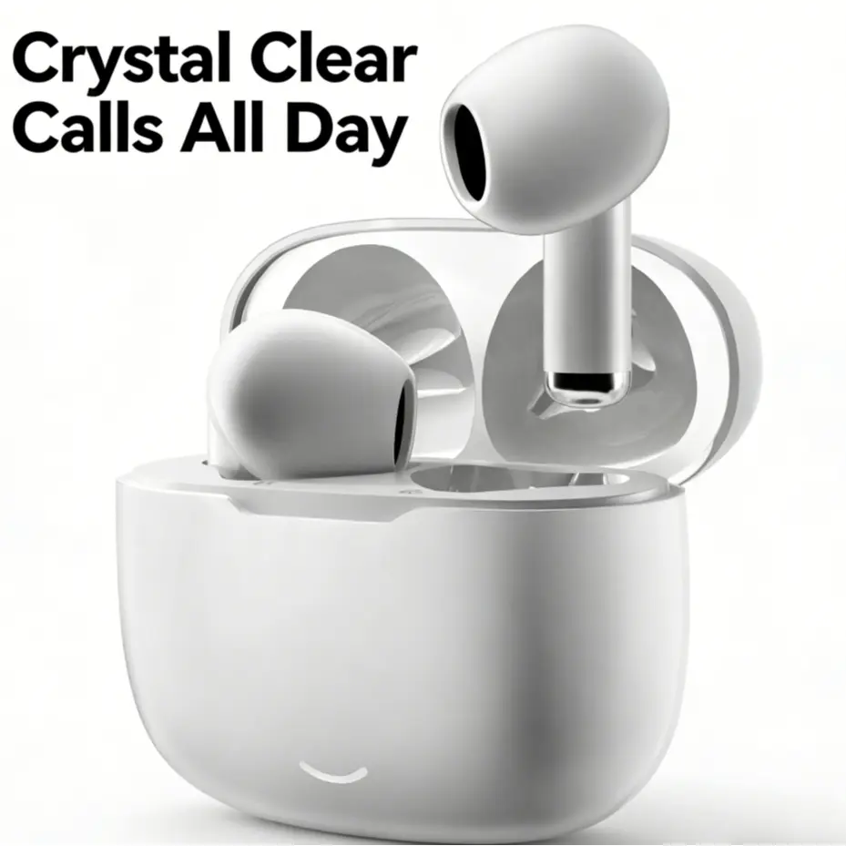 Bluetooth-compatible 5.0 Compatible Wireless Earbuds, 24-Hour Battery Life, Touch Control, In-Ear Hands-Free Calling, Rechargeable Design, True Wireless Earbuds, Tws Wireless Earbuds