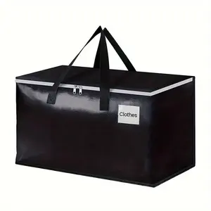 2PCS Extra Large Moving Bags - Heavy-Duty Storage Bags with Zippers & Handles for Home, Closet & Wardrobe Organization
