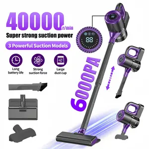 4-In-1 Handheld Wireless Vacuum Cleaner, Strong Suction, Adjustable Brush Bar, LED Display, USB Rechargeable, Pet Mode, Portable Design, Cordless Stick Vacuum