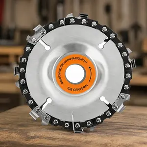 Professional Woodworking Chainsaw Blade Set - High Carbon Steel Carving Discs for Angle Grinder, Anti-Kickback Safety Design, Durable Replaceable Blades for DIY Wood Projects, Essential Tool Kit