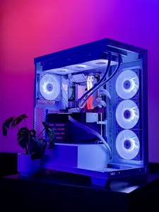 Corsair Lightstar Gaming PC by Shook PC featuring an Nvidia GeForce RTX 5070 Founders Edition, Ryzen 9600X, 16GB DDR5 6000MHz, 1TB SSD, WIN 11 Pro