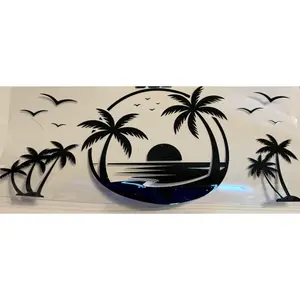Beach Vibes Palm Tree UV DTF Transfer