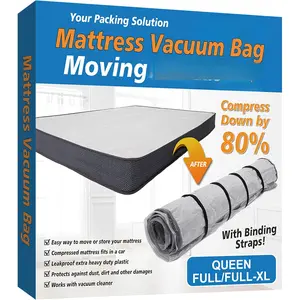 /Full/Full-XL  Mattress Vacuum Bag for Moving, Vacuum Seal Mattress Bag with Straps