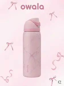 Owala Pink Bow Bottle Leak Proof, Insulated, BPA Free, 32Oz