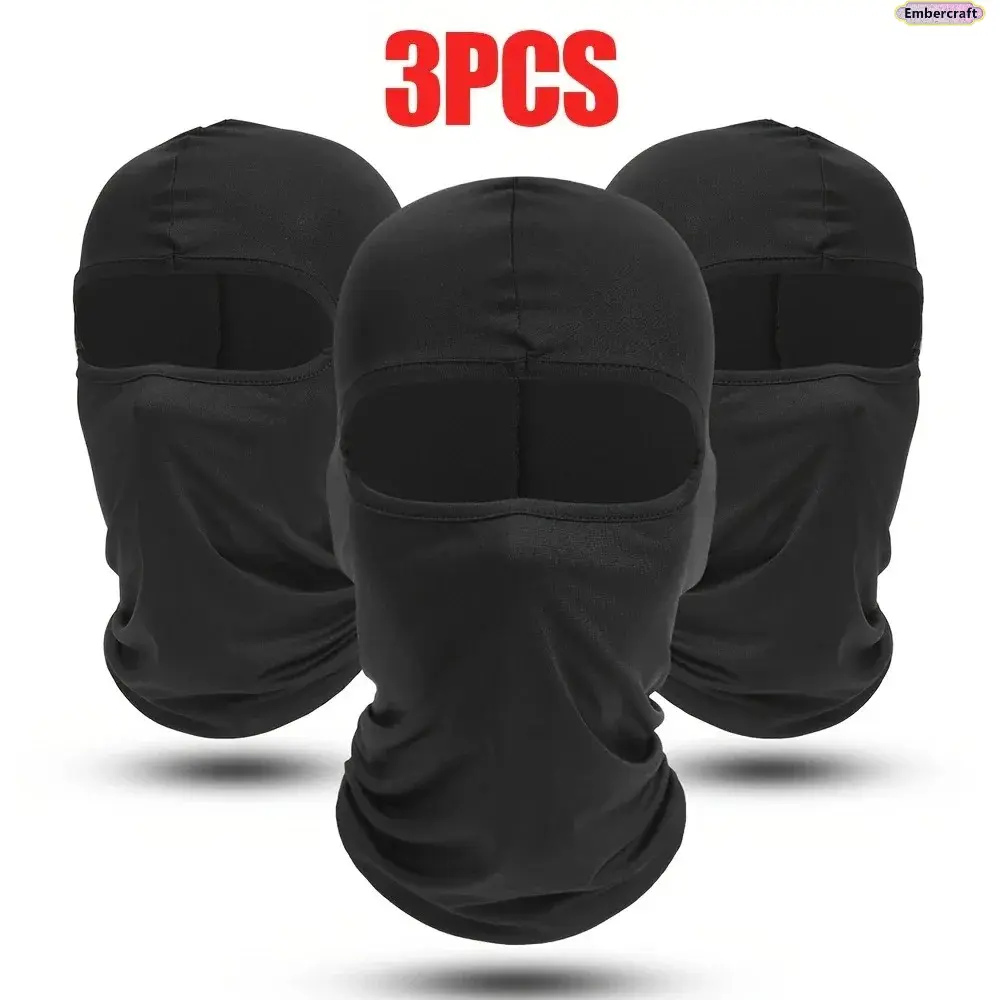 3-Piece Helmet Liner Balaclava Set - Quick-Drying Ski Mask, Beanie & Soft Breathable Helmet Liner for Skiing, Motorcycle, Face and Head Protection Hats, Protective Headgear Hats, Breathable Liner