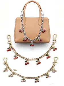 Cherry Design Extension Chain Bag Accessory, Long Chain Extender for All Seasons, Versatile Cherry Pattern Decoration for Bags, Versatile Use