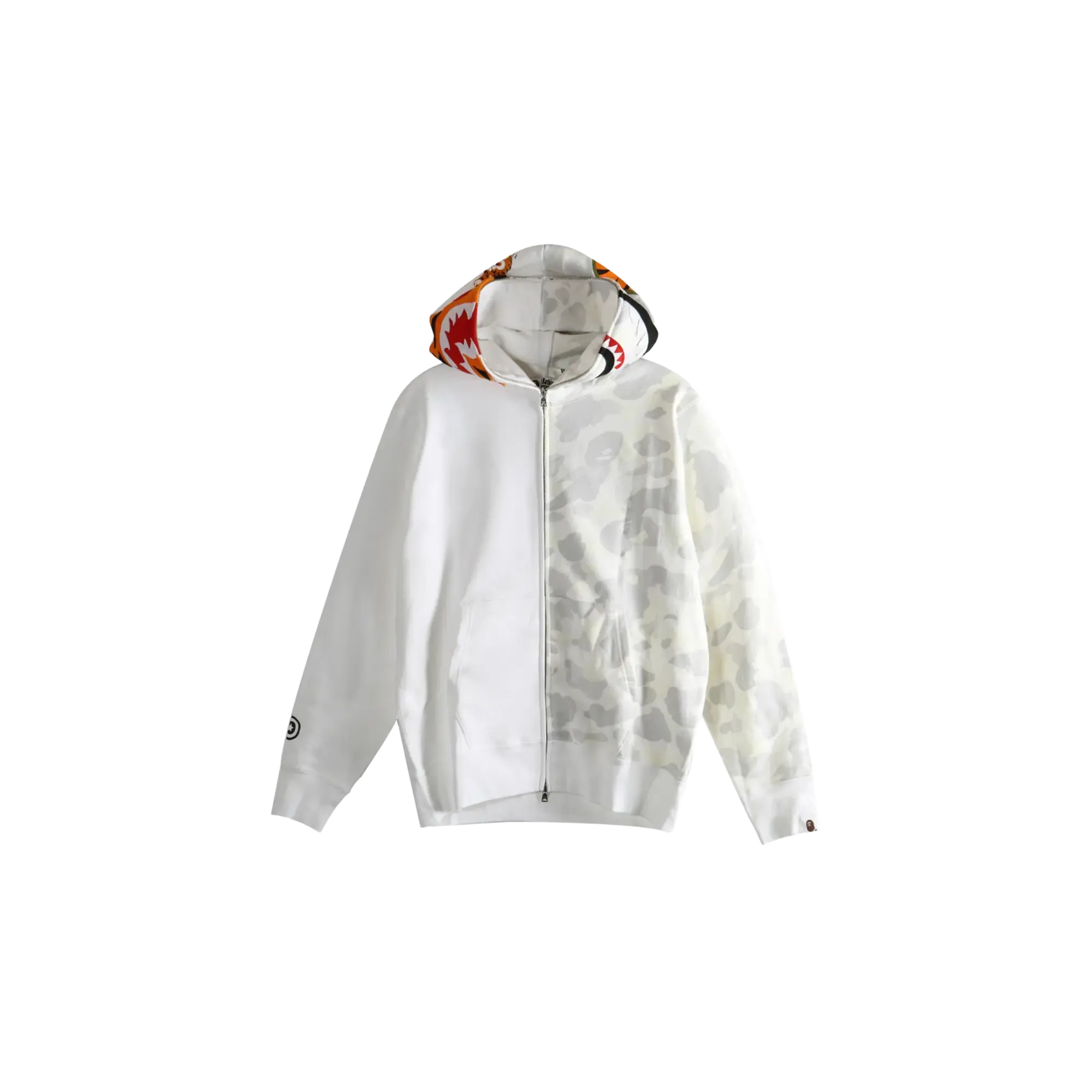 City Camo Tiger Shark Full Zip Hoodie "White" 1L80115009 WHT