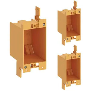 Inlight Single Gang Electrical Outlet Box, 14 Cubic Inch Junction Box, Old Work Box, UL Listed, 3 Pack, IN-0501-4-3